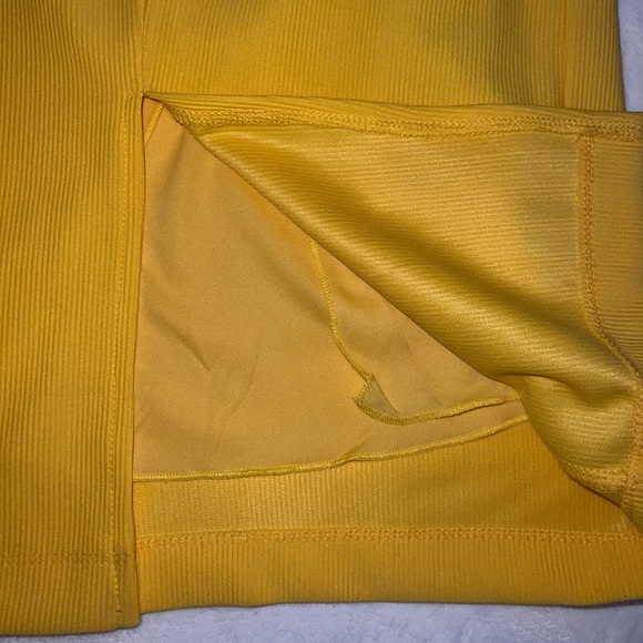 Bright Yellow Square Neck Halter Dress - Picture 5 of 6